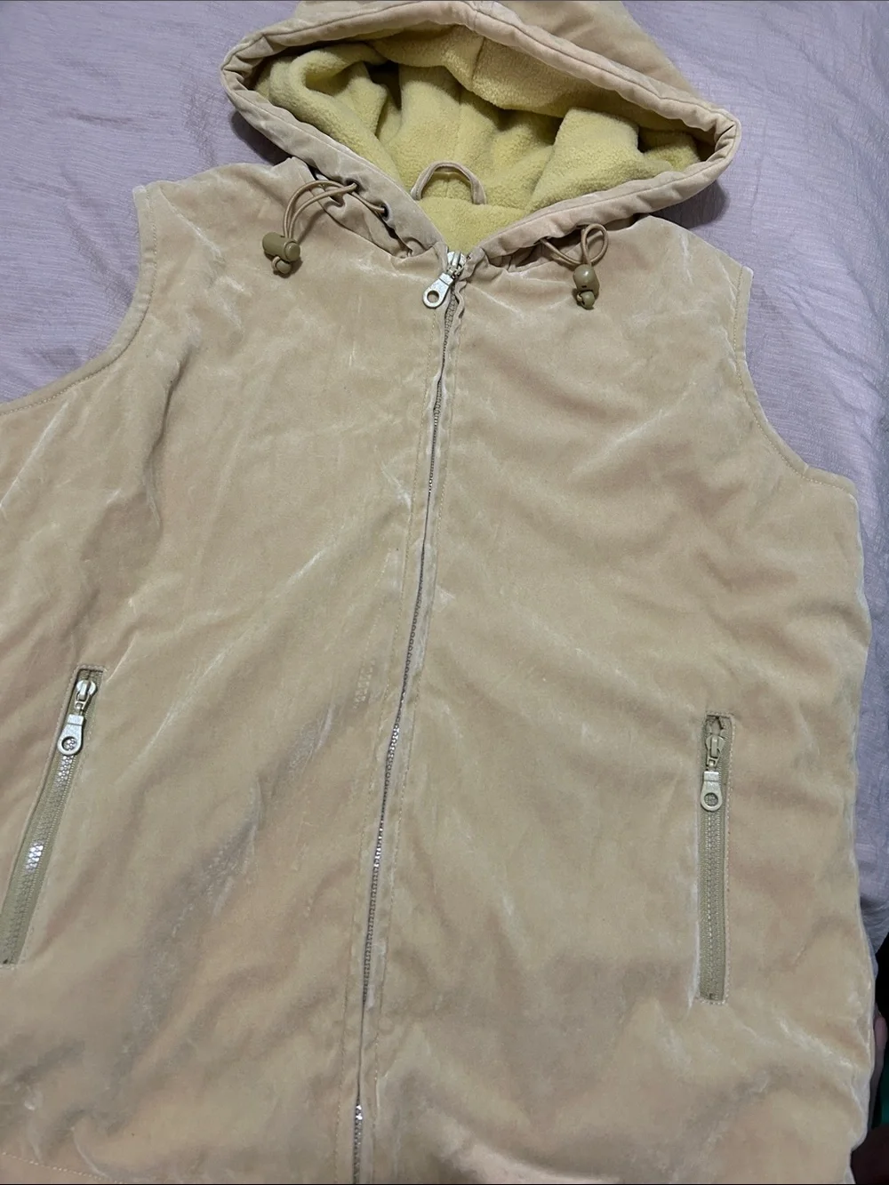 Kid Hooded Sleeveless Vest - yellow